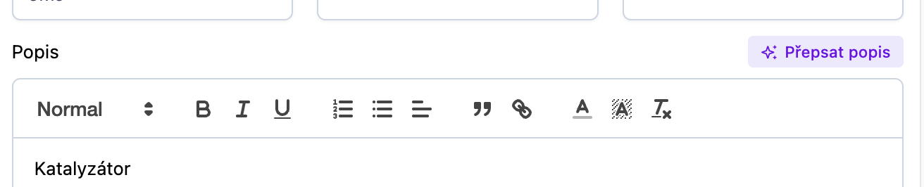 ai, doplnění textu, text